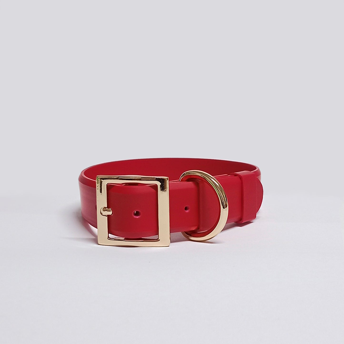Collar en Goma Rojo