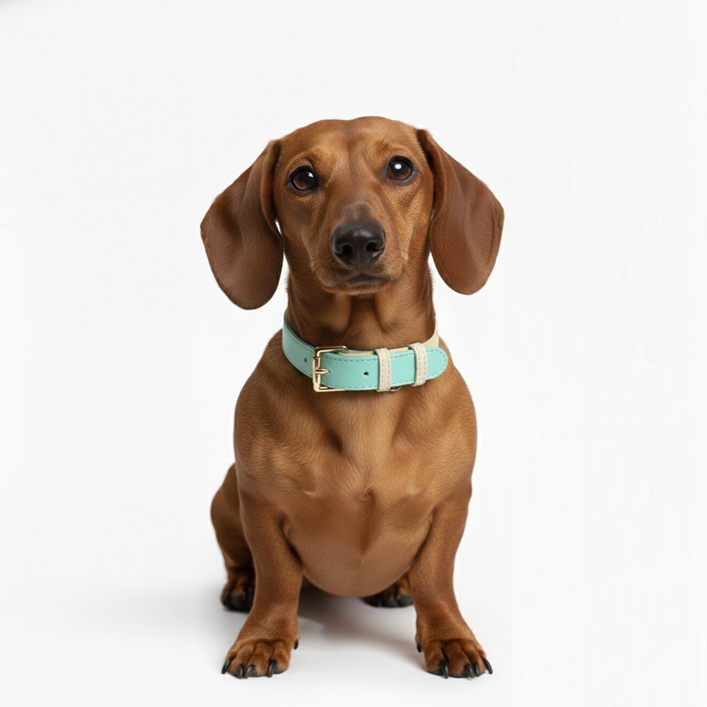 Collar en Cuero Verde Menta