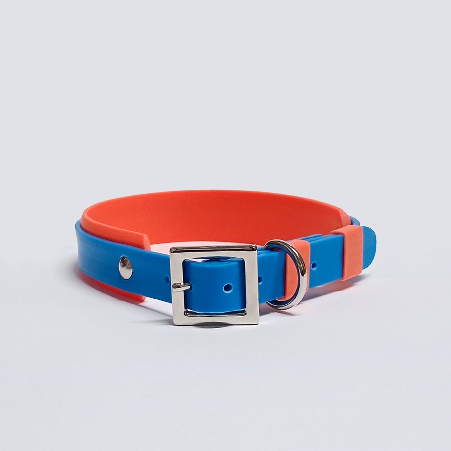 Collar Blend Azul Osc - Naranja Neón