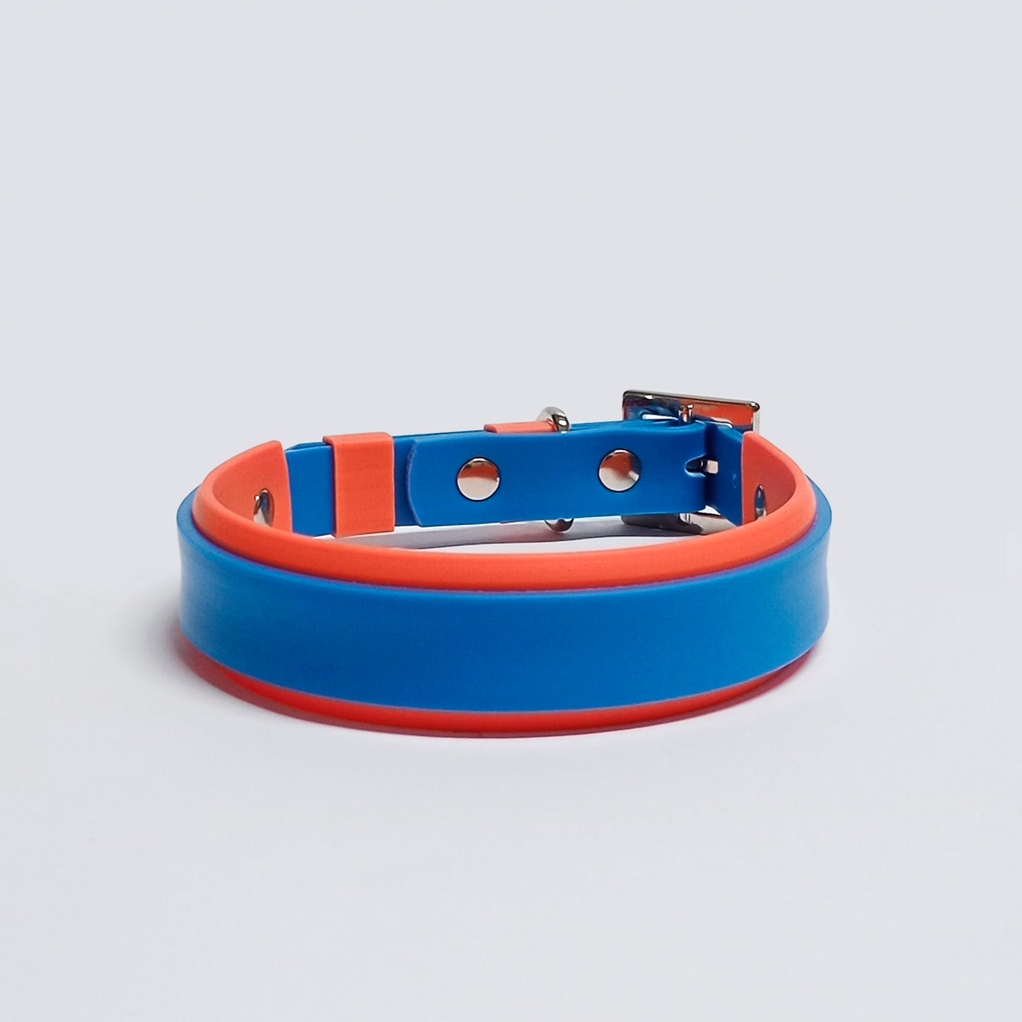 Collar Blend Azul Osc - Naranja Neón