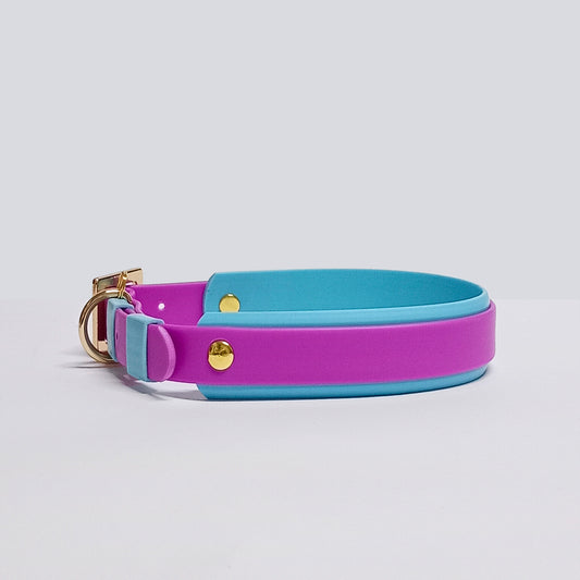 Collar Blend Morado - Azul Celeste